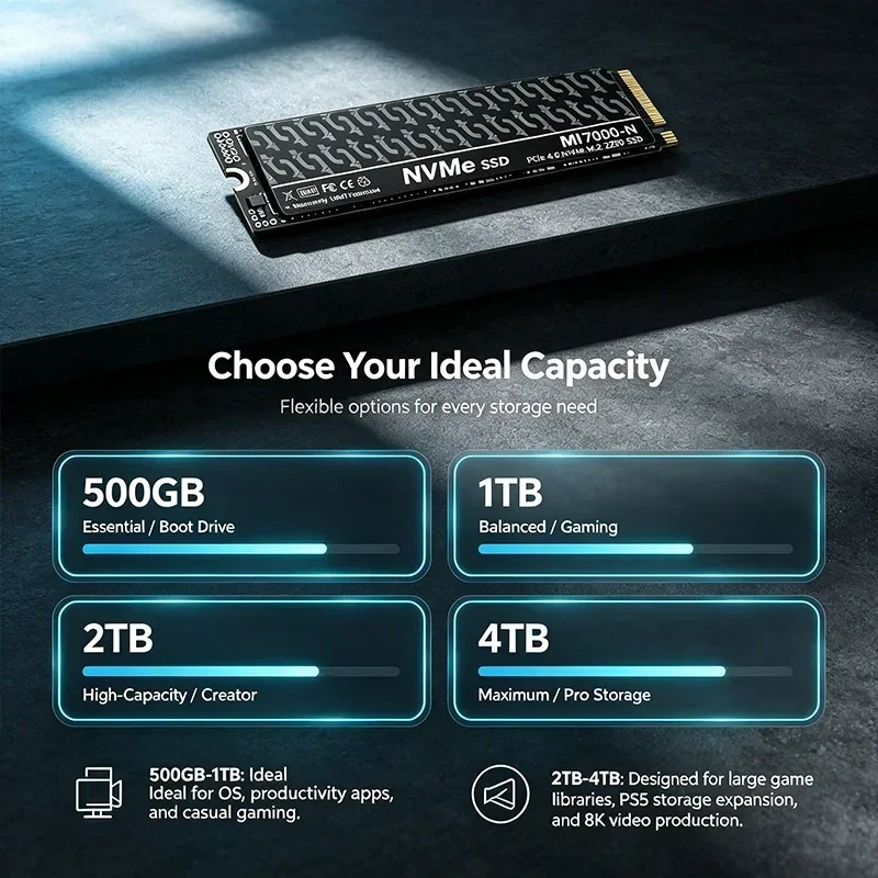 MI7000N M.2 PCIe 4.0 NVMe SSD  - M.2 Nvme 4Tb Pcie 4.0 Ssd 评论和价格