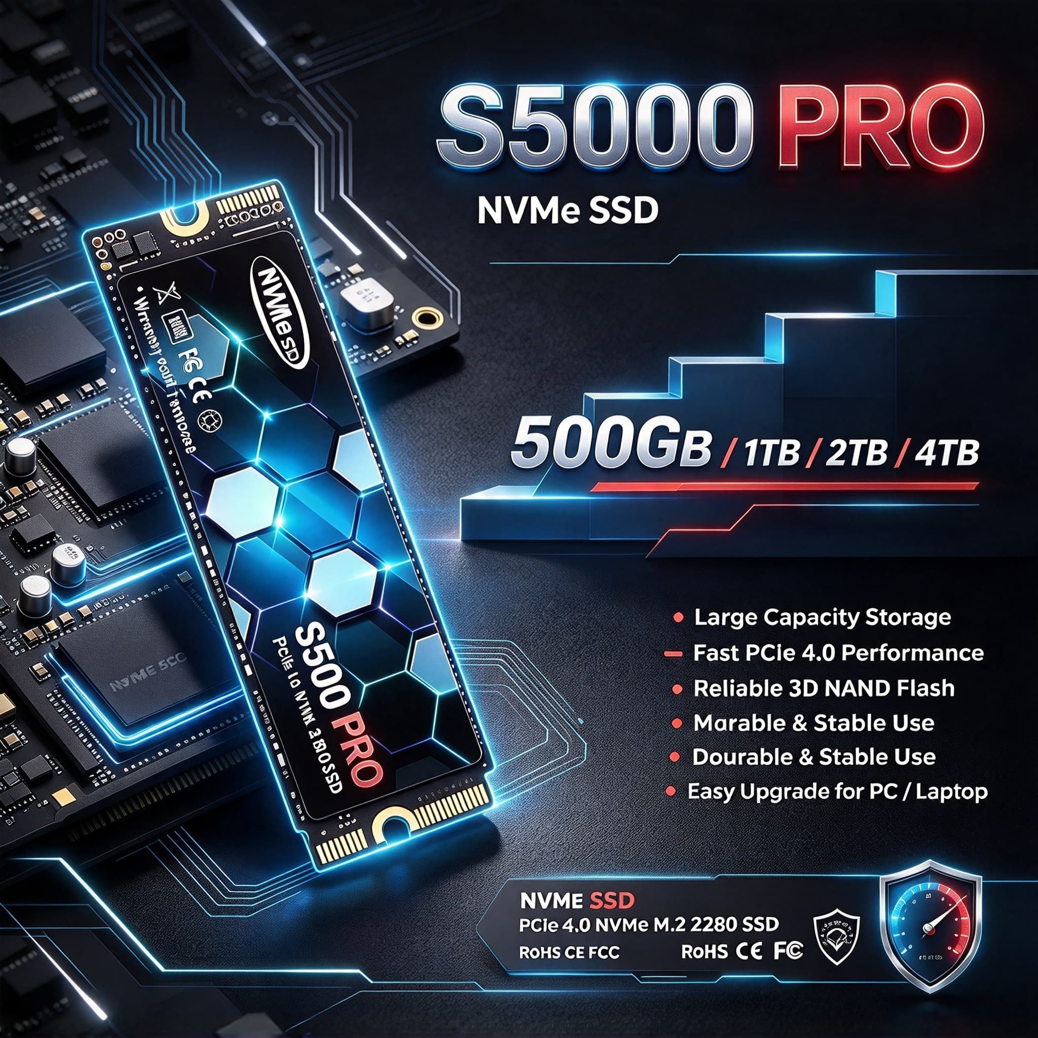 S5000 PRO M.2 PCIe 4.0 NVMe SS - M.2 Nvme 4Tb Pcie 4.0 Ssd 评论和价格