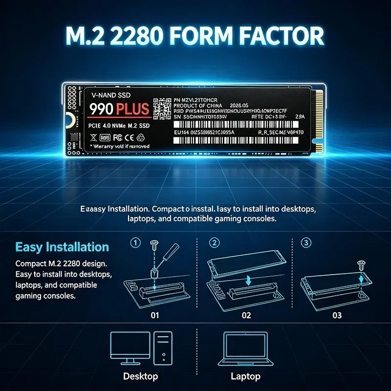 NEW 990 Plus M.2 NVMe PCIe 4.0 - M.2 Nvme 4Tb Pcie 4.0 Ssd 评论和价格