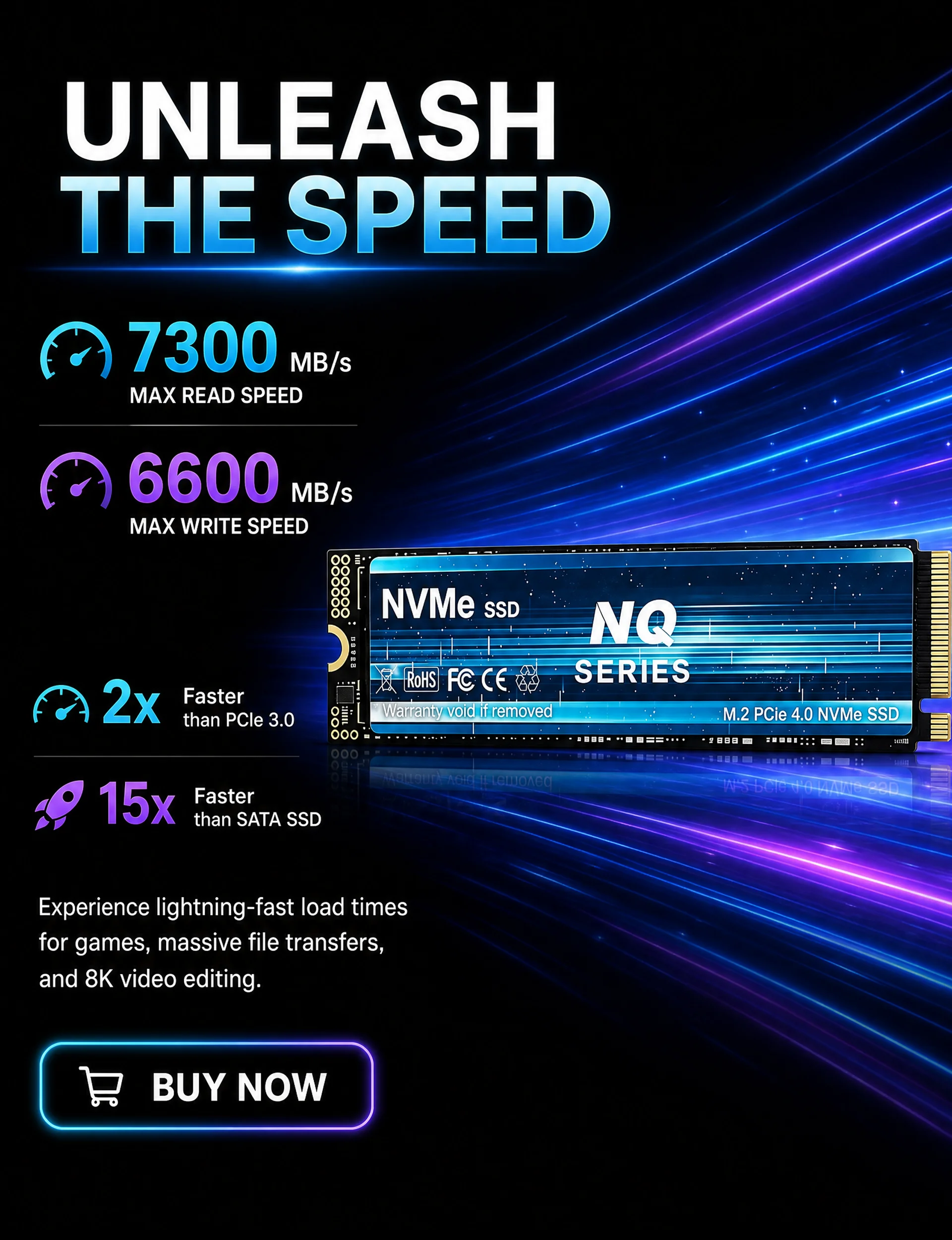 Internal Drive NQ Series NVMe  - M.2 Nvme 4Tb Pcie 4.0 Ssd 评论和价格