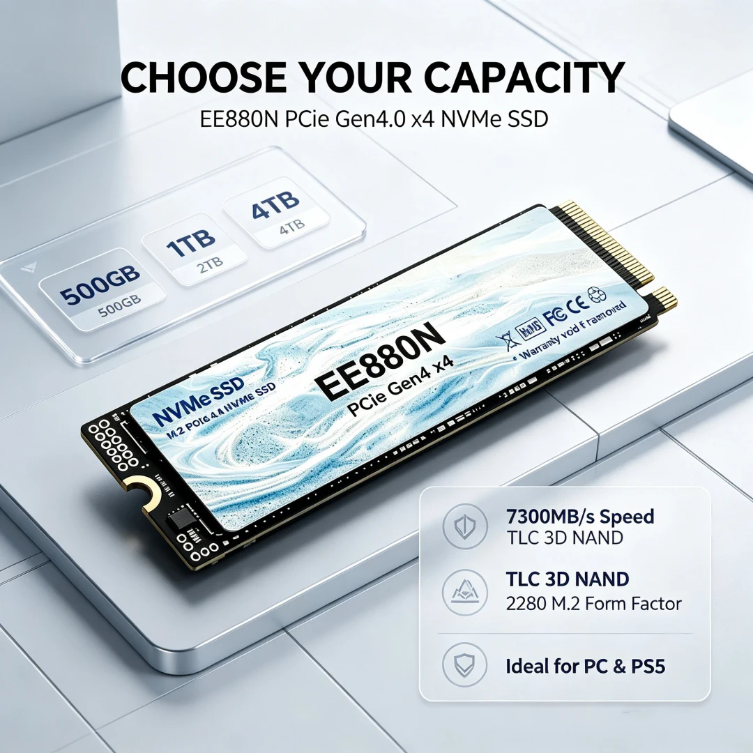 2026New EE880N High Speed 7300 - M.2 Nvme 4Tb Pcie 4.0 Ssd 评论和价格